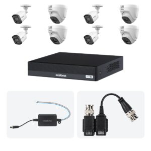 Kit 8 Cameras VHL 1220 B e D + DVR MHDX 1208-C 8 Canais + Fontes + Baluns