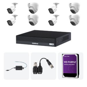 Kit 8 Cameras VHL 1220 B e D + DVR MHDX 1208-C 8 Canais + HD 1TB + Fontes + Baluns