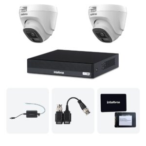 Kit 2 Cameras VHL 1220 D + DVR MHDX 1204-C 4 Canais + SSD 512GB + Fontes + Baluns