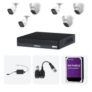 Kit 6 Cameras VHL 1220 B e D + DVR MHDX 1208-C 8 Canais + HD 1TB + Fontes + Baluns