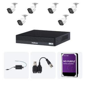 Kit 6 Cameras VHL 1220 B + DVR MHDX 1208-C 8 Canais + HD 1TB + Fontes + Baluns