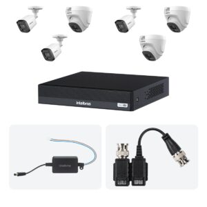 Kit 6 Cameras VHL 1220 B e D + DVR MHDX 1208-C 8 Canais + Fontes + Baluns